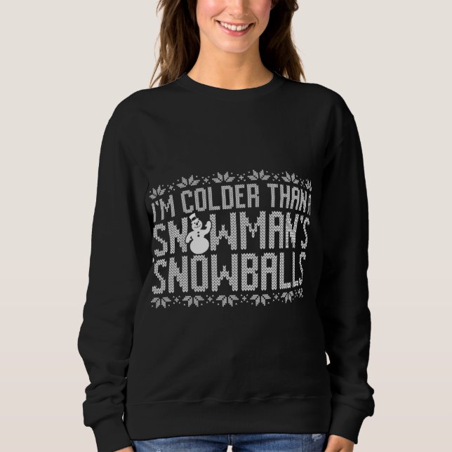 Funny Snowman Ugly Christmas Sweater Party (Front)
