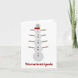 Funny Snowmanipede Carte pour notes