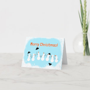 Funny snowmen card