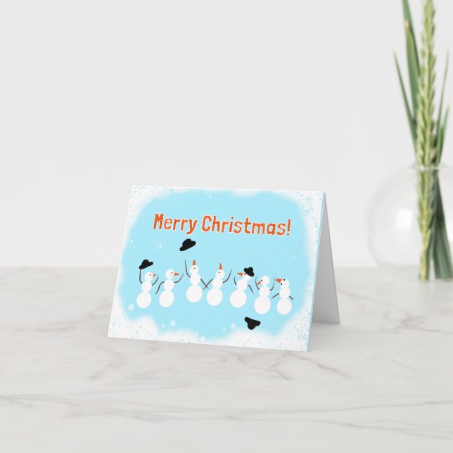 Funny snowmen  card (Front)