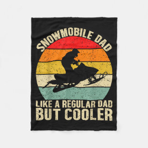 Funny Snowmobile Dad Like A Regular But Cooler Win Fleece Blanket