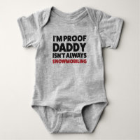 Funny Snowmobile Jersey Bodysuit for Baby