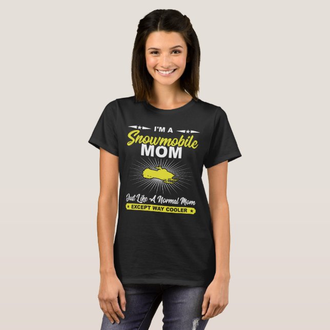 Funny Snowmobile Mom Snowmobile Rider Gift T-Shirt (Front Full)