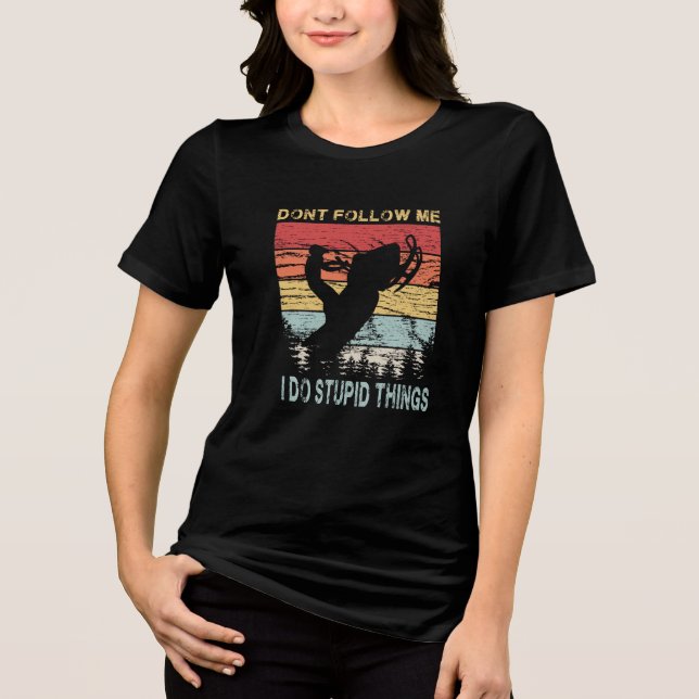 Funny Snowmobiling Tri-Blend Shirt (Front)