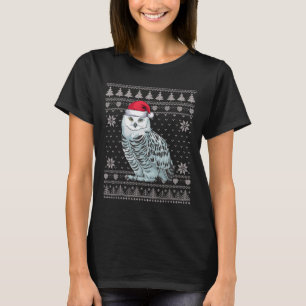 Funny Snowy Owl Ugly Christmas Sweater Santa Xmas 