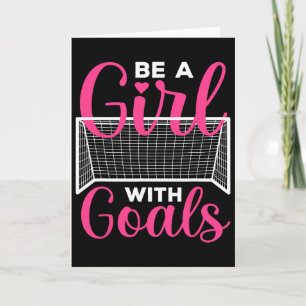 Funny Soccer Art For Girls Teens Women Soccer Love Card