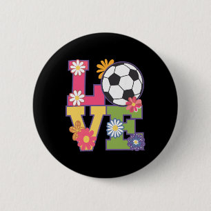 Funny Soccer Art For Women Girls Soccer Player Soc 2 Inch Round Button