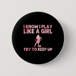 Funny Soccer Art For Women Girls Soccer Player Soc 2 Inch Round Button