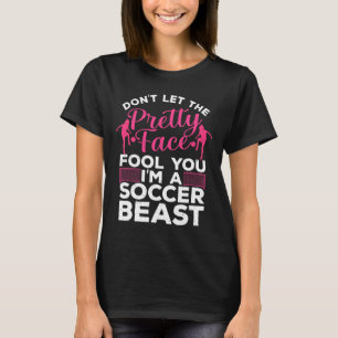 Funny Soccer Art For Women Girls Soccer Player Soc T-Shirt