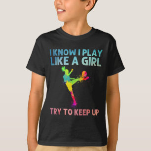 Funny Soccer Art For Women Girls Soccer Player Soc T-Shirt