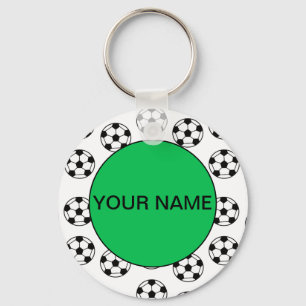 Funny Soccer Ball Pattern Keychain