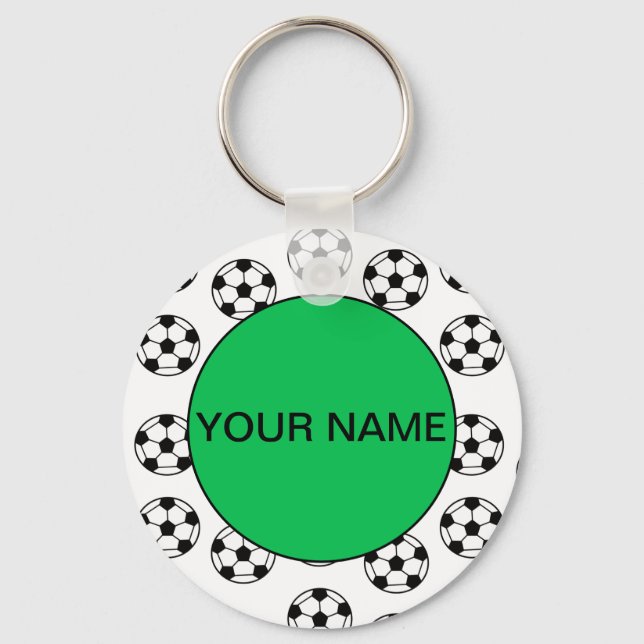 Funny Soccer Ball Pattern Keychain (Front)