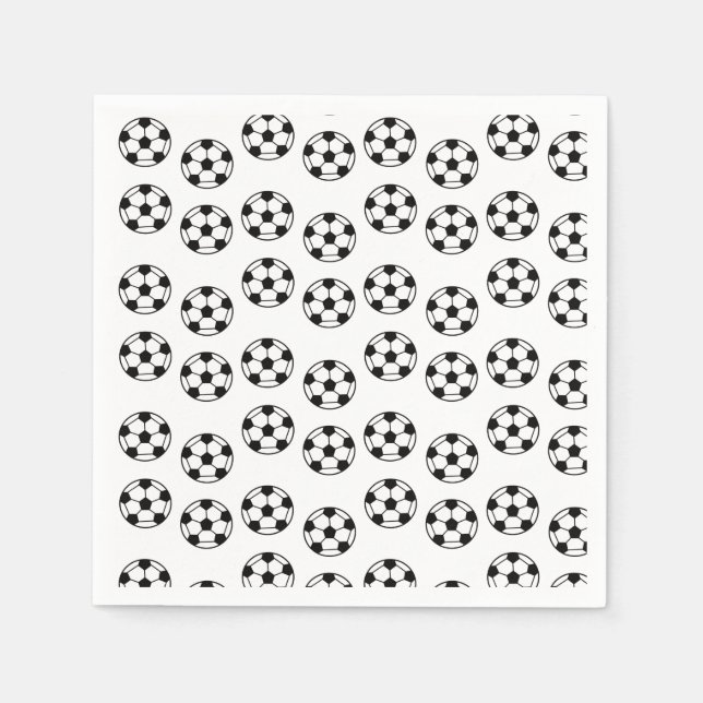 Funny Soccer Ball Pattern Napkin (Front)