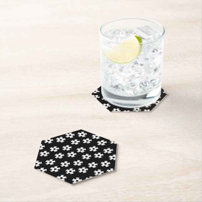 Funny Soccer Ball Pattern Paper Coaster (Insitu)