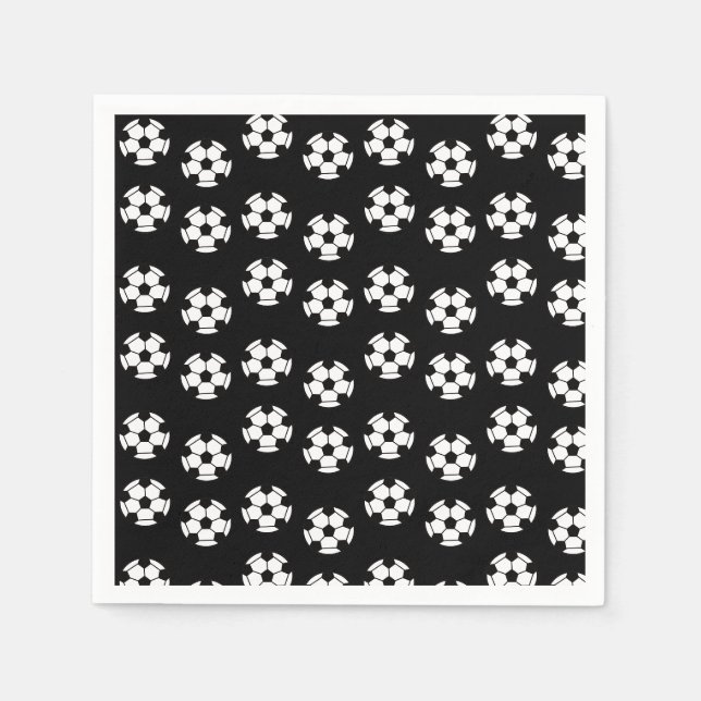 Funny Soccer Ball Pattern Paper Napkin (Front)