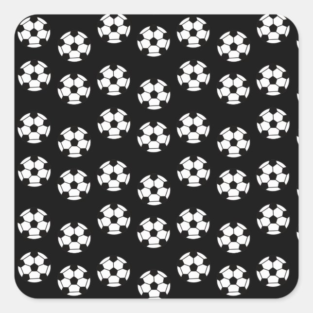 Funny Soccer Ball Pattern Square Sticker (Front)