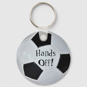 Funny Soccer Ball Photo Keychain