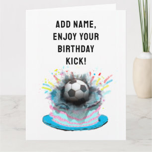 funny soccer birthday greeting card
