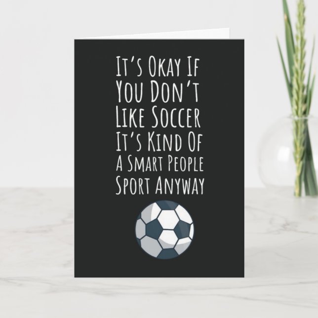 Funny Soccer Cards Sports Team Kids Cute Modern  (Front)