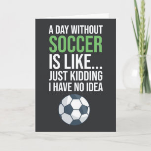 Funny Soccer Cards Women Team Player Humour For He