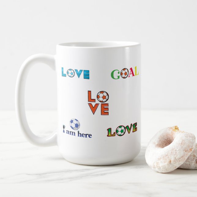 Funny Soccer Cup Sticker (With Donut)