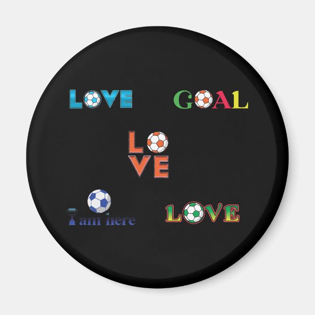 Funny Soccer Cup Sticker Magnet (Front)