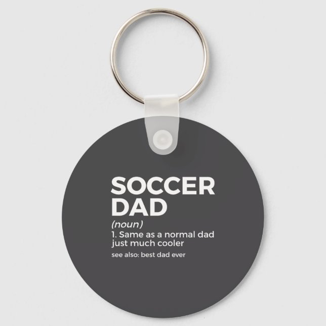 Funny Soccer Dad Definition For Mens Soccer Playe  Keychain (Front)