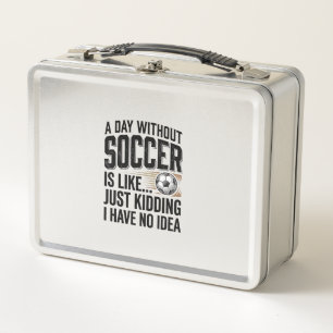 Funny Soccer Day Quote Vintage Shirt Design_1 Metal Lunch Box