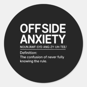 Funny Soccer Definition Soccer Player Coach Offsid Classic Round Sticker
