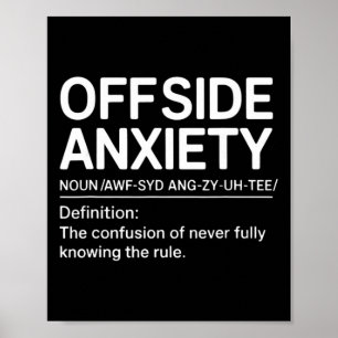 Funny Soccer Definition Soccer Player Coach Offsid Poster