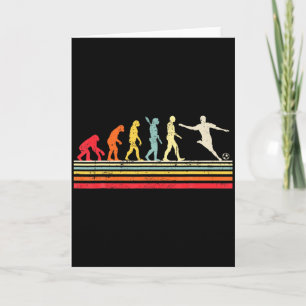 Funny Soccer Evolution Of Man Vintage Retro Boys M Card