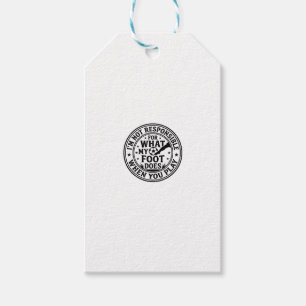 Funny Soccer Foot Warning Vintage Shirt Design_1 Gift Tags