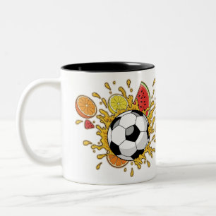 Funny Soccer Fruit Splash Coffee Mug