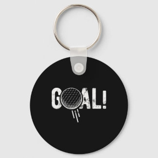 Funny Soccer Goal Golf Four Joke  Keychain