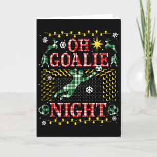 Funny Soccer Goalie Ugly Christmas Sweater Party G Card