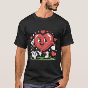 Funny Soccer Heart 67 Meme Valentine's Day Pyjamas T-Shirt