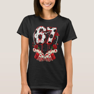 Funny soccer heart 67 six seven valentine meme T-Shirt