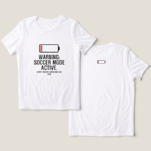 Funny Soccer Mode Active Low Battery Distressed Tri-Blend Shirt