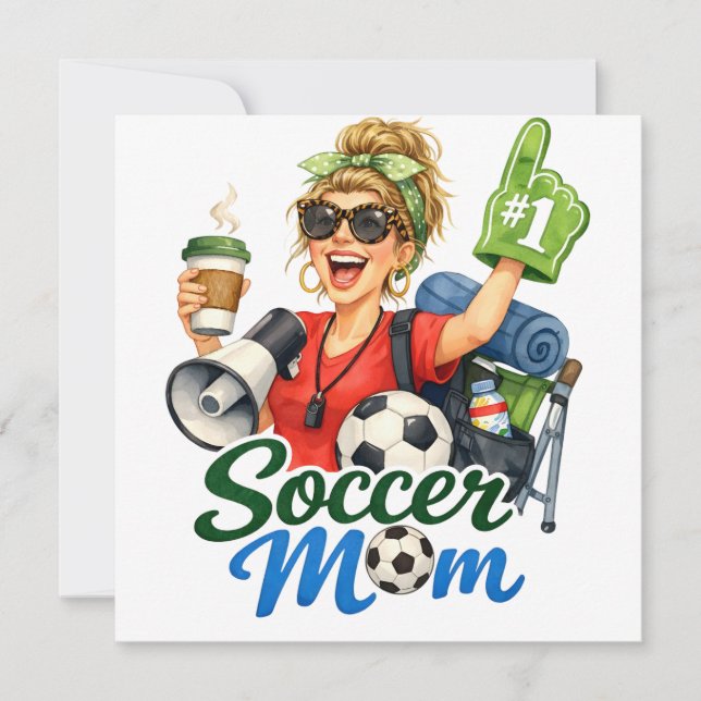 Funny Soccer Mom  Card (Front)