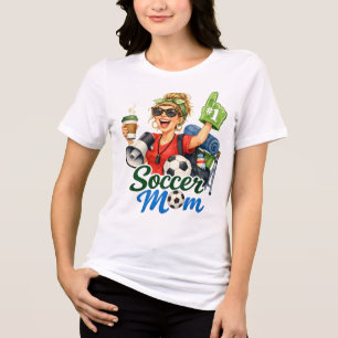 Funny Soccer Mom Tri-Blend Shirt