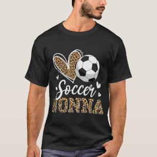 Funny Soccer Nonna Leopard Nonna Soccer Player T-Shirt