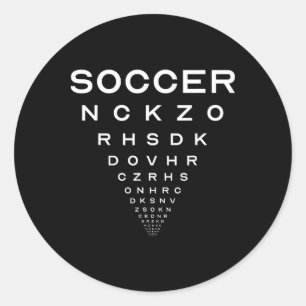 Funny Soccer Opticians Board Joke  Classic Round Sticker