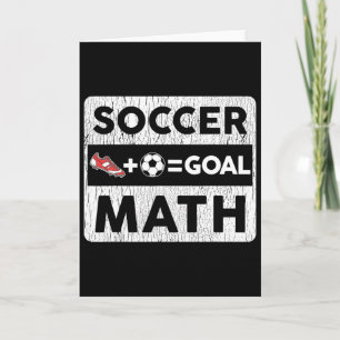 Funny Soccer Player Math Goal Lover Humour Boys Gi Card