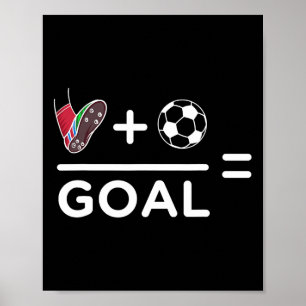 Funny Soccer Player Math Goal Lover Humour Boys Gi Poster