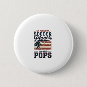 Funny Soccer Pops Vintage Engraving Shirt Design_1 2 Inch Round Button