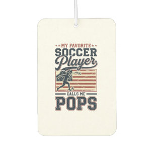 Funny Soccer Pops Vintage Engraving Shirt Design_1 Air Freshener