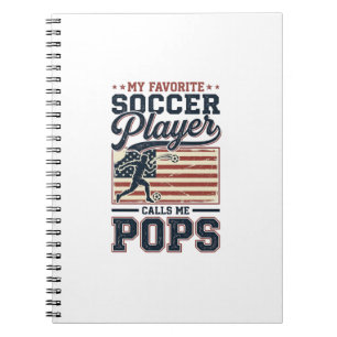 Funny Soccer Pops Vintage Engraving Shirt Design_1 Notebook
