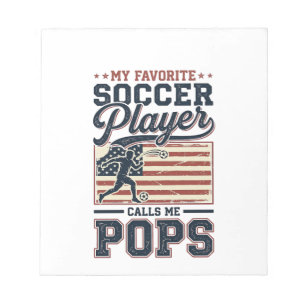 Funny Soccer Pops Vintage Engraving Shirt Design_1 Notepad