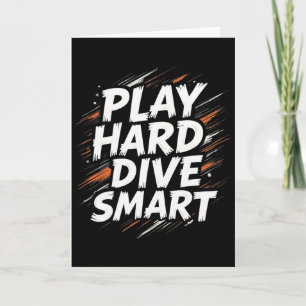 Funny Soccer Quote Gift Play Hard  Card