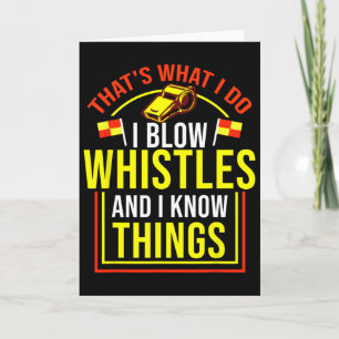 Funny Soccer Referee Design, Gift For Ref Card